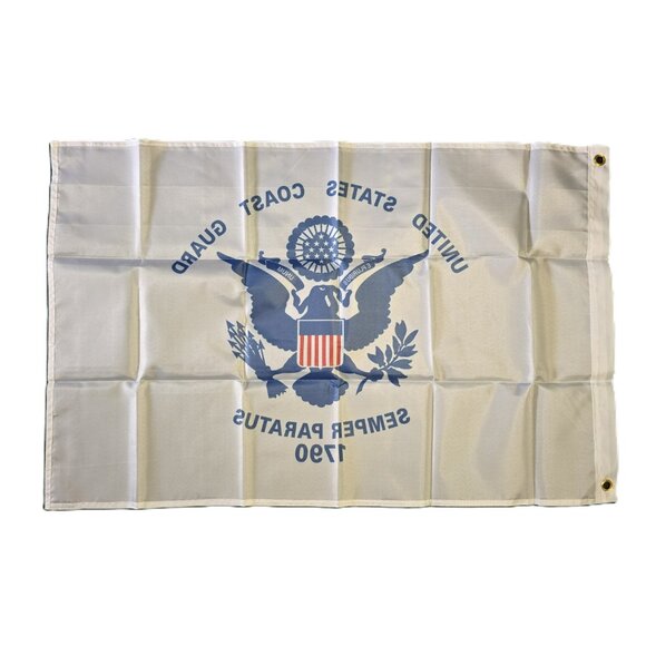 US Coast Guard Flag 2x3 United States Emblem USCG House Banner Grommets NEW - Picture 4 of 4